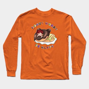 donut worry be happy Long Sleeve T-Shirt